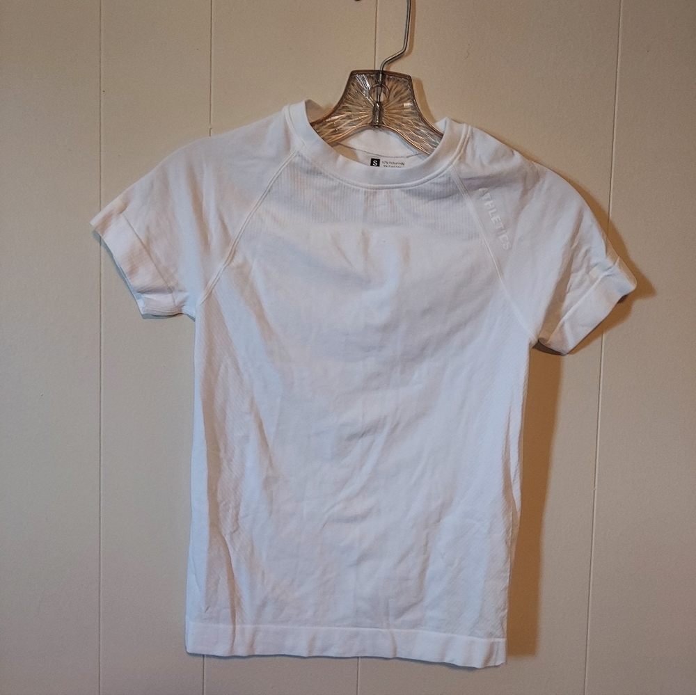 White Short Sleeve Athletic Shirt